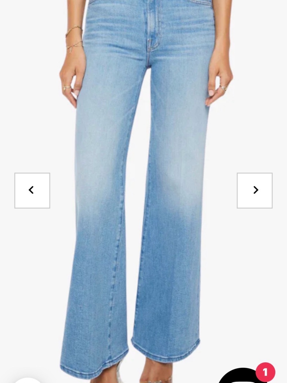 MOTHER Light Blue Flared Jeans